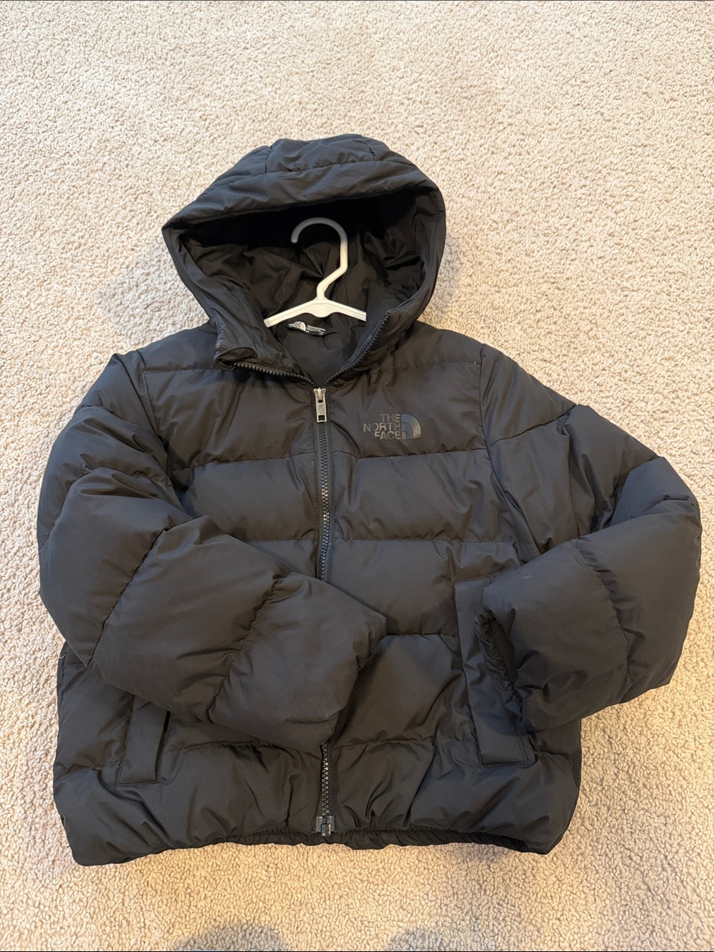 The North Face Kids Black Hooded Puffer Jacket
